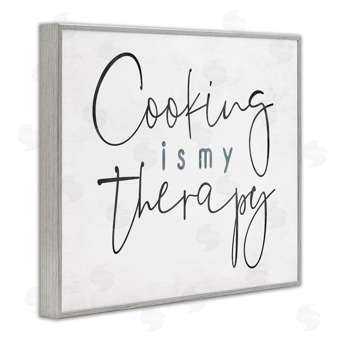 Milli Villa Cooking Is My Therapy Black White Gray Framed Giclee Wall Art