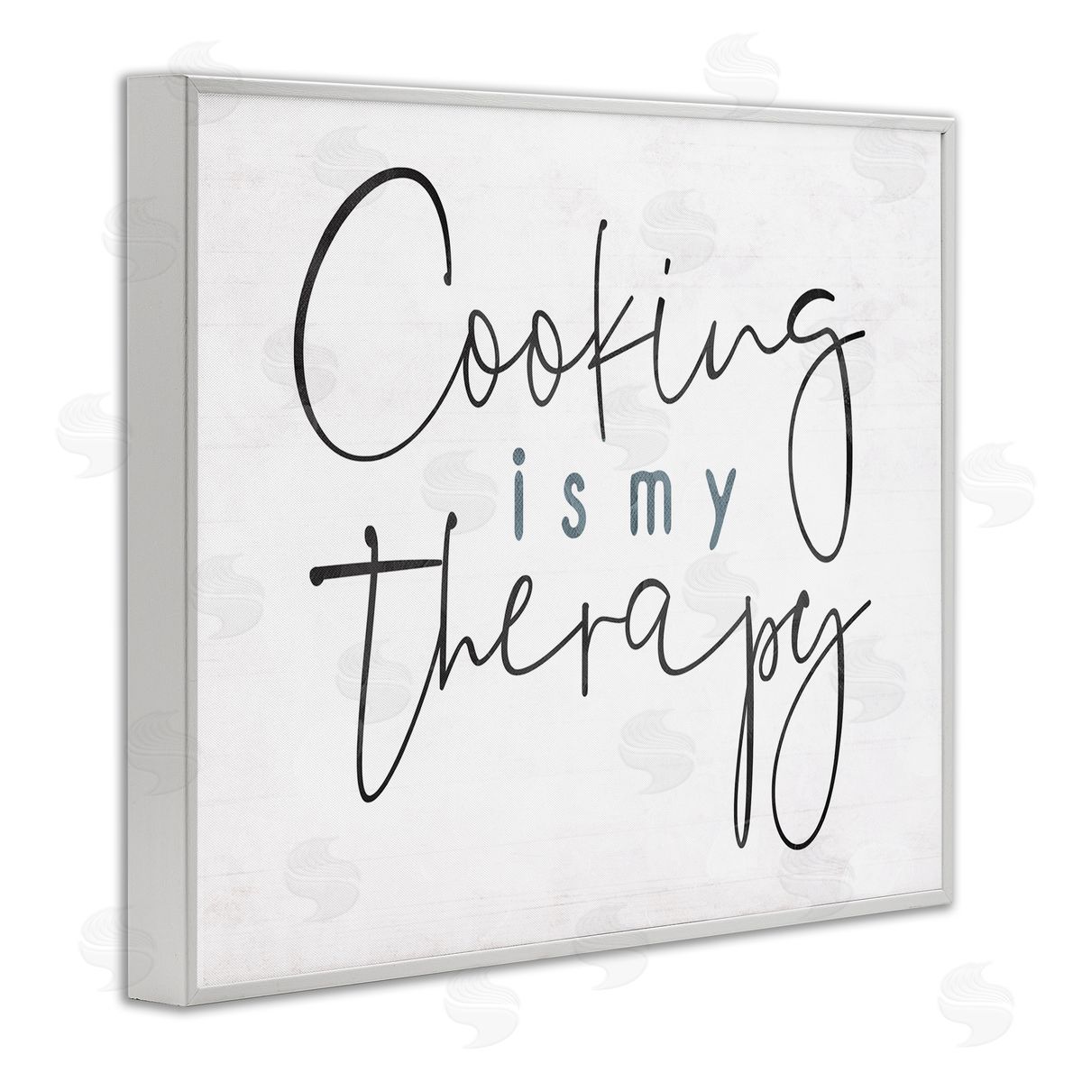 Milli Villa Cooking Is My Therapy Black White White Framed Giclee Wall Art