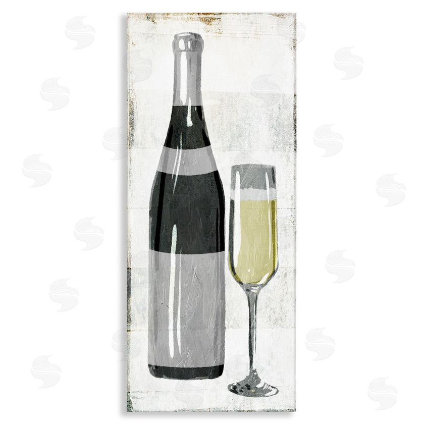 Milli Villa | Rustic Champagne Glass Painted Wood