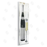 Milli Villa | Rustic Champagne Glass Painted Wood