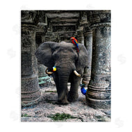Ziwei Li | Elephant Jungle Birds Stone Columns