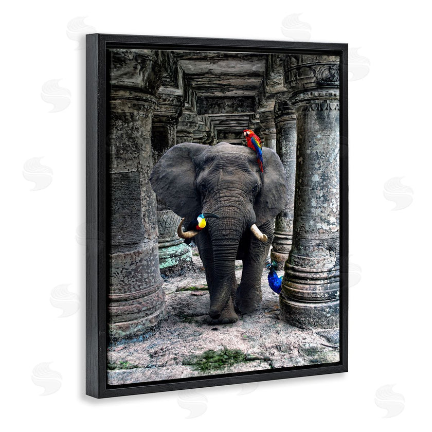 Ziwei Li | Elephant Jungle Birds Stone Columns