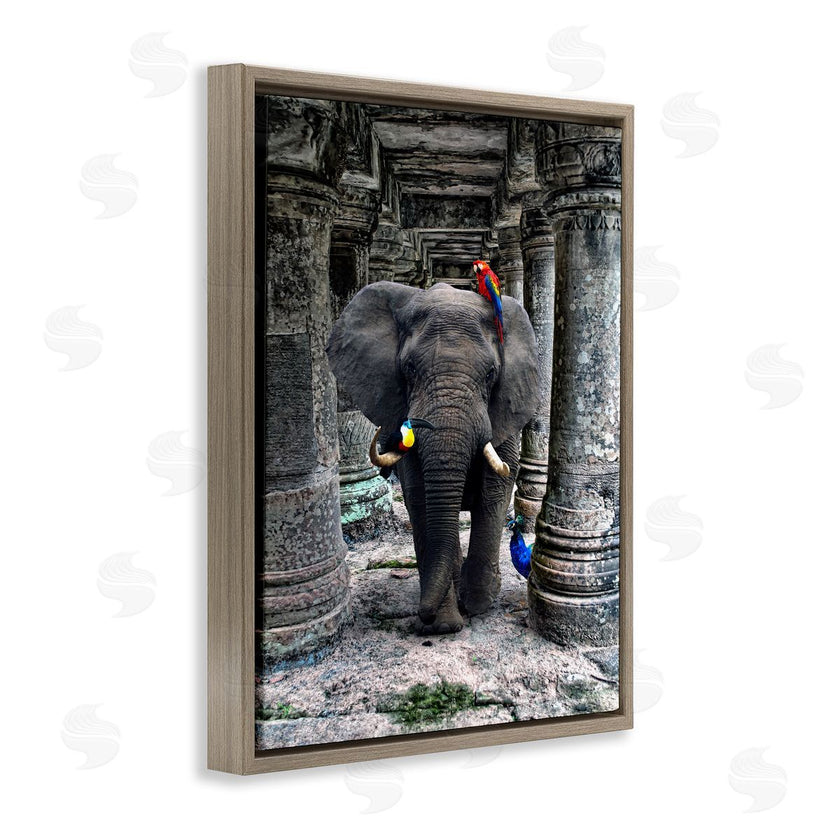 Ziwei Li | Elephant Jungle Birds Stone Columns