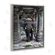 Ziwei Li | Elephant Jungle Birds Stone Columns