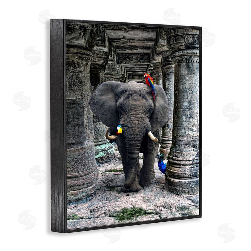 Ziwei Li | Elephant Jungle Birds Stone Columns