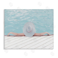 Stupell Studio | Woman Relaxing Poolside Summer Hat