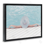 Stupell Studio | Woman Relaxing Poolside Summer Hat
