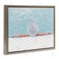 Stupell Studio | Woman Relaxing Poolside Summer Hat