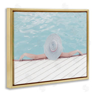 Stupell Studio | Woman Relaxing Poolside Summer Hat
