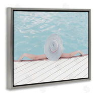 Stupell Studio | Woman Relaxing Poolside Summer Hat
