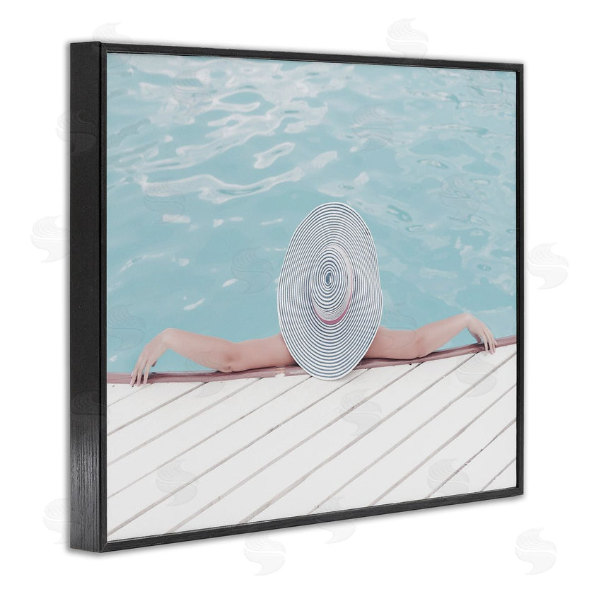Stupell Studio | Woman Relaxing Poolside Summer Hat