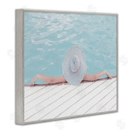 Stupell Studio | Woman Relaxing Poolside Summer Hat