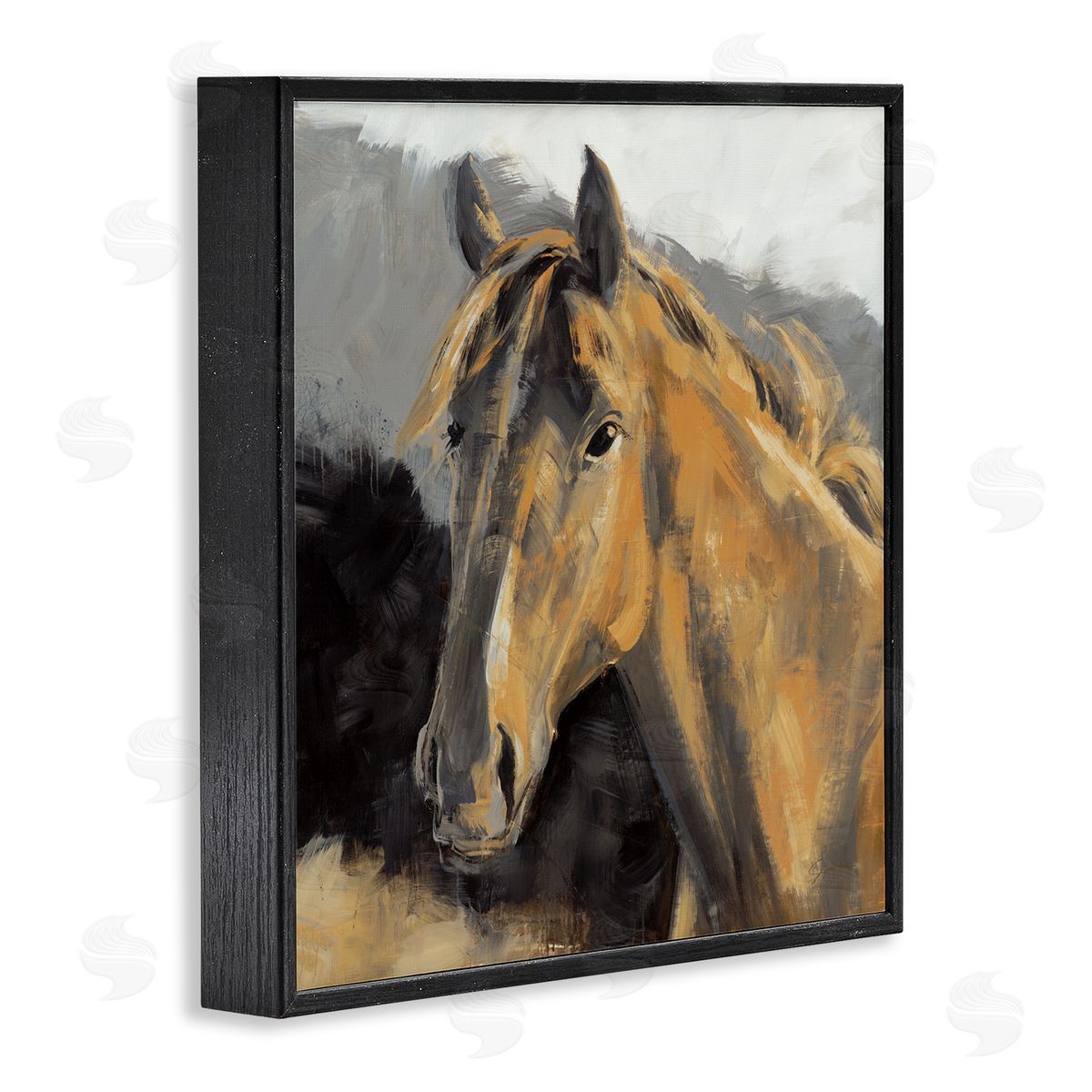 Liz Jardine Southwestern Horse Portrait Brown Black Framed Giclee Wall Art