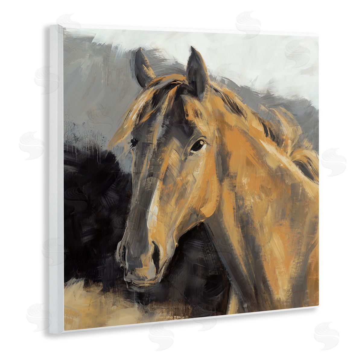 Liz Jardine Southwestern Horse Portrait Brown Wall Plaque Art