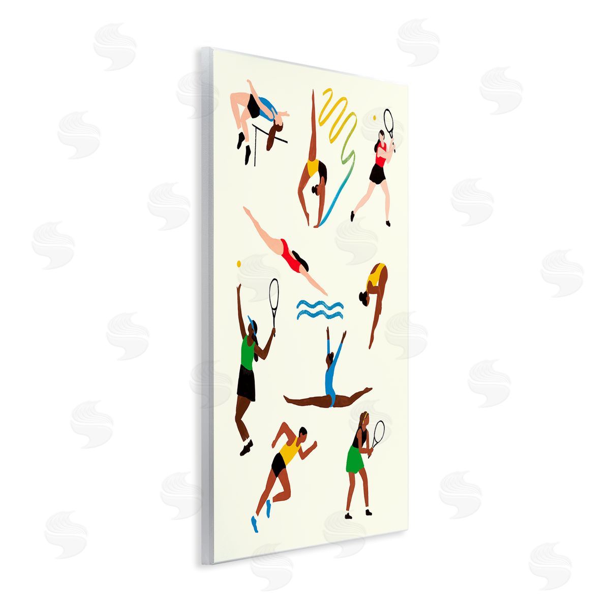 Victoria Barnes Collage of Summer Outdoor Sports Wall Plaque Art