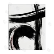 OnRei | Black Brush Strokes Pink Detail
