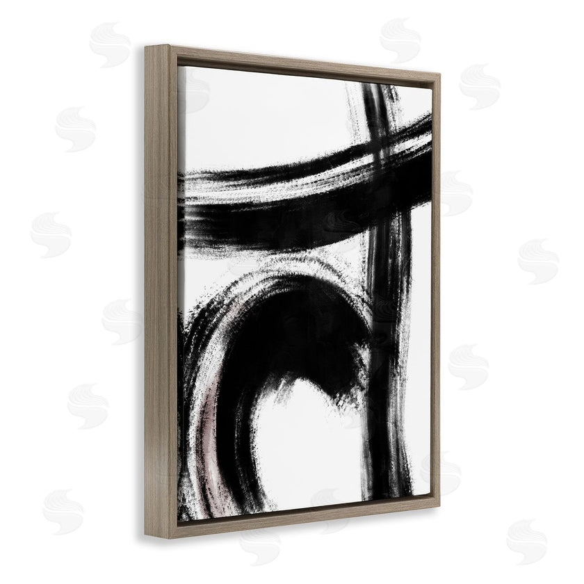 OnRei | Black Brush Strokes Pink Detail