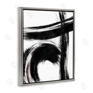 OnRei | Black Brush Strokes Pink Detail