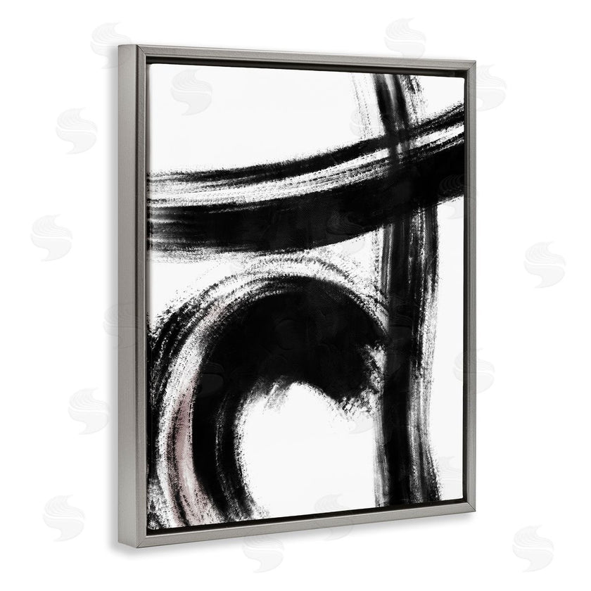 OnRei | Black Brush Strokes Pink Detail