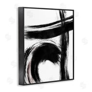OnRei | Black Brush Strokes Pink Detail