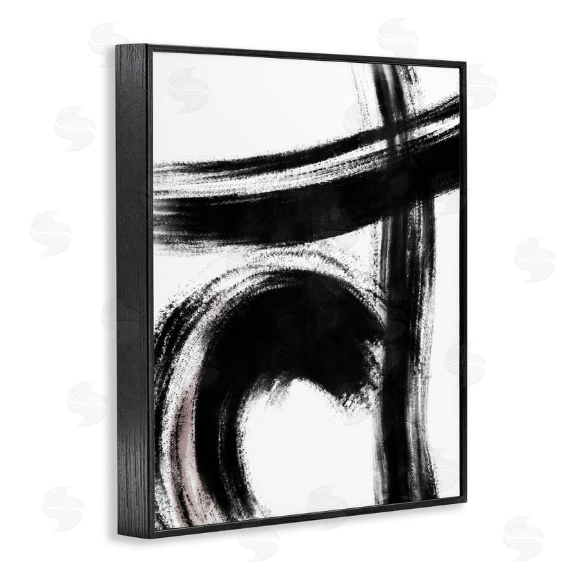 OnRei | Black Brush Strokes Pink Detail