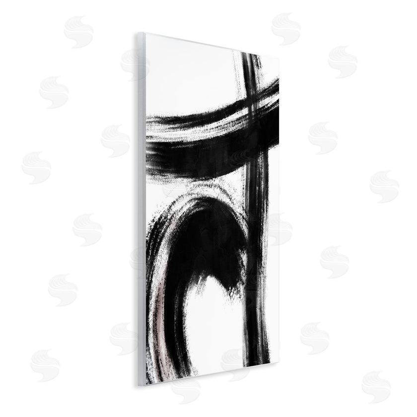 OnRei | Black Brush Strokes Pink Detail