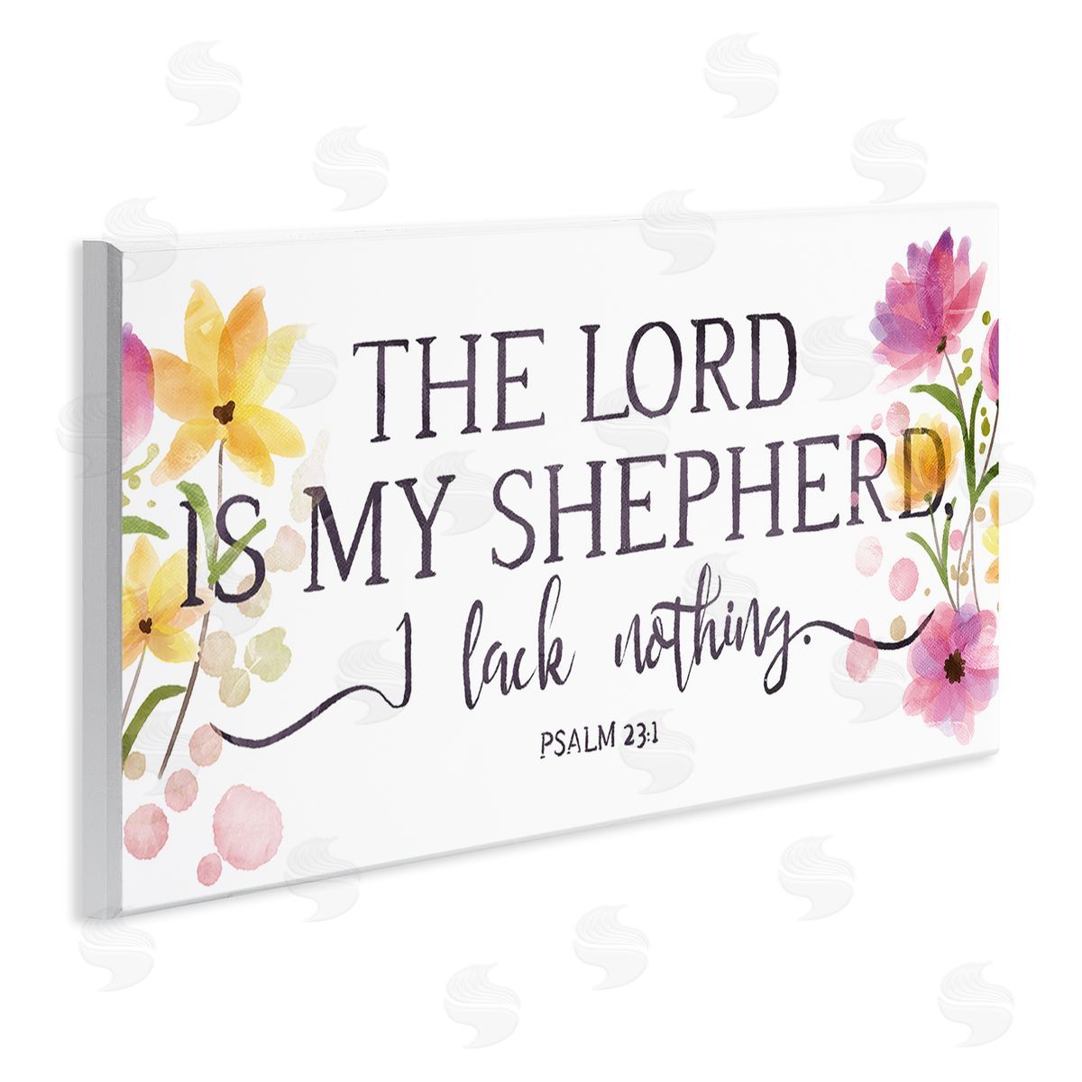 OnRei Lord Is My Shepherd Faith Florals  Wall Plaque Art
