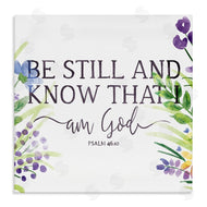 OnRei | Be Still Faith Based Purple Florals