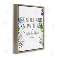 OnRei | Be Still Faith Based Purple Florals