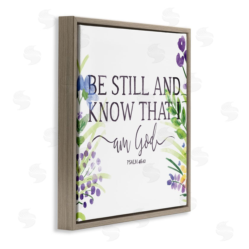 OnRei | Be Still Faith Based Purple Florals