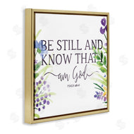 OnRei | Be Still Faith Based Purple Florals