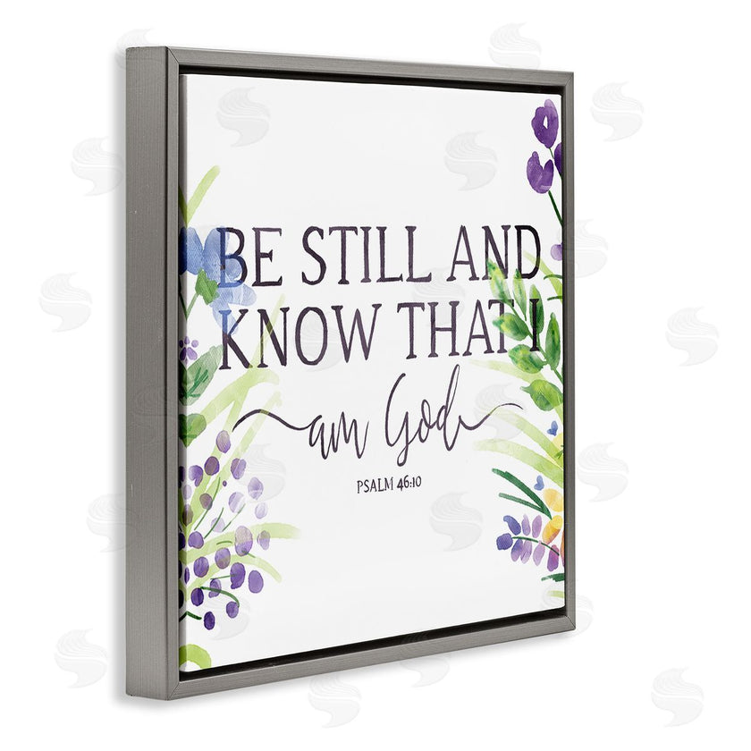 OnRei | Be Still Faith Based Purple Florals