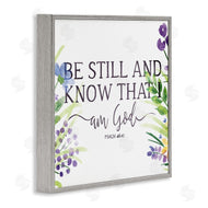 OnRei | Be Still Faith Based Purple Florals