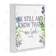 OnRei | Be Still Faith Based Purple Florals