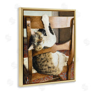 Sueellen Ross | Country Cat Lounging Wooden Chair