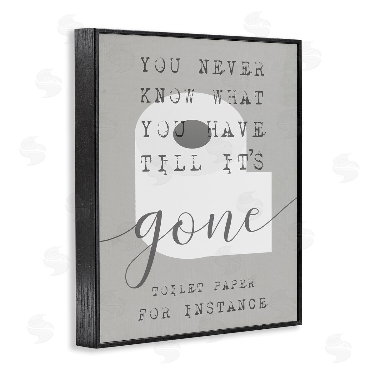 Stupell Studio Till It's Gone TP Bathroom Sign  Black Framed Giclee Wall Art