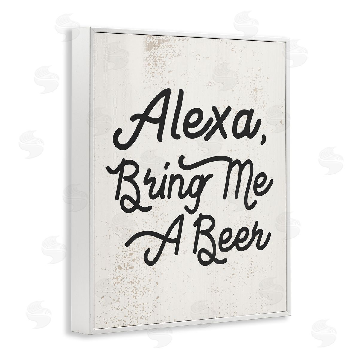Stupell Studio Alexa Bring Me Beer Kitchen Sign White Framed Giclee Wall Art
