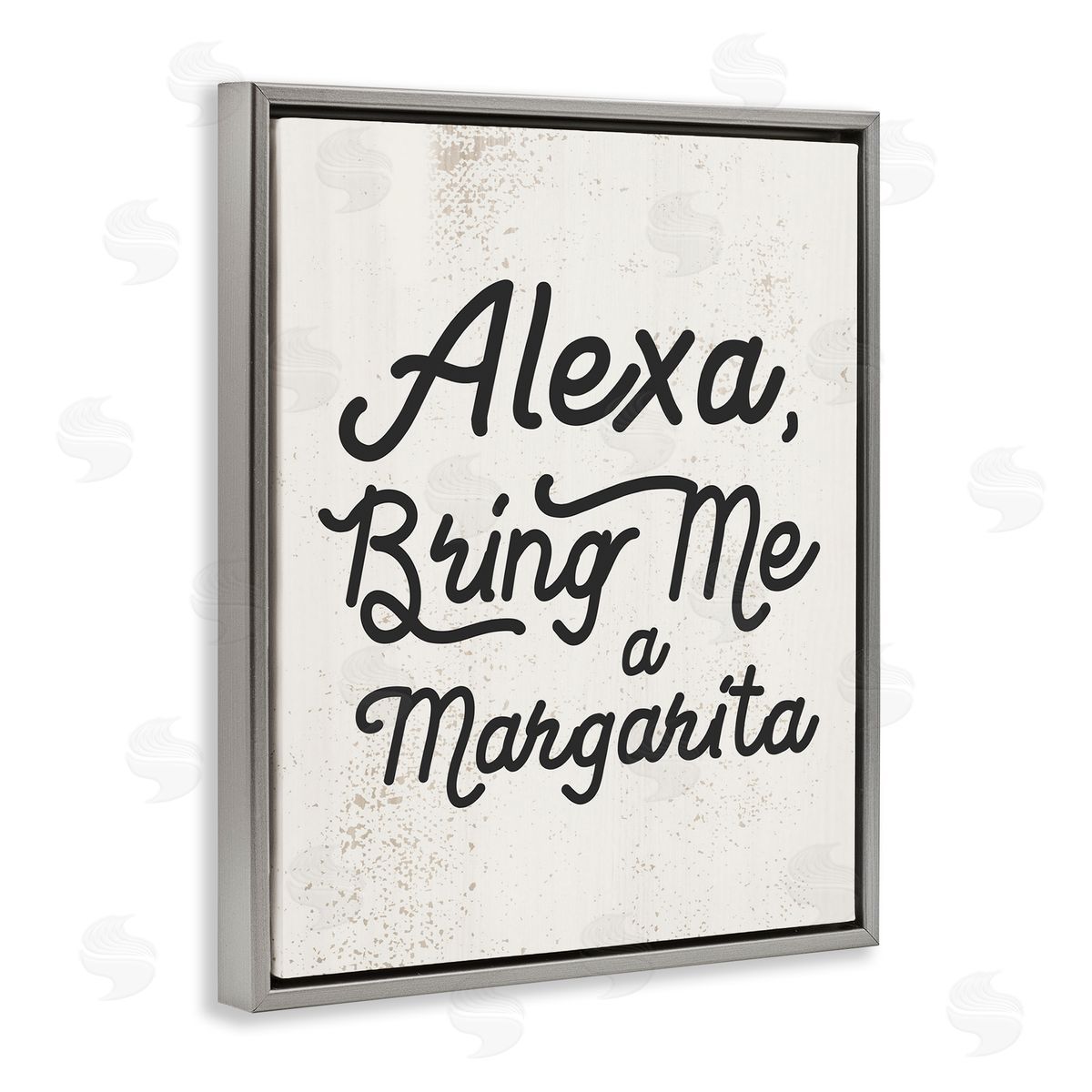 Stupell Studio Alexa Bring Me Margarita Kitchen Sign Gray Floater Frame Canvas Art