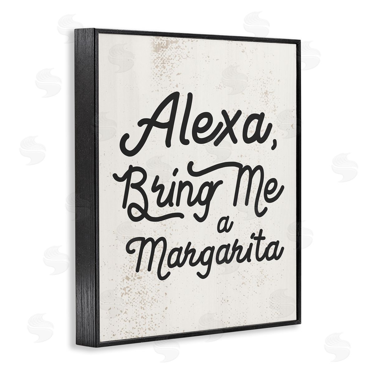 Stupell Studio Alexa Bring Me Margarita Kitchen Sign Black Framed Giclee Wall Art