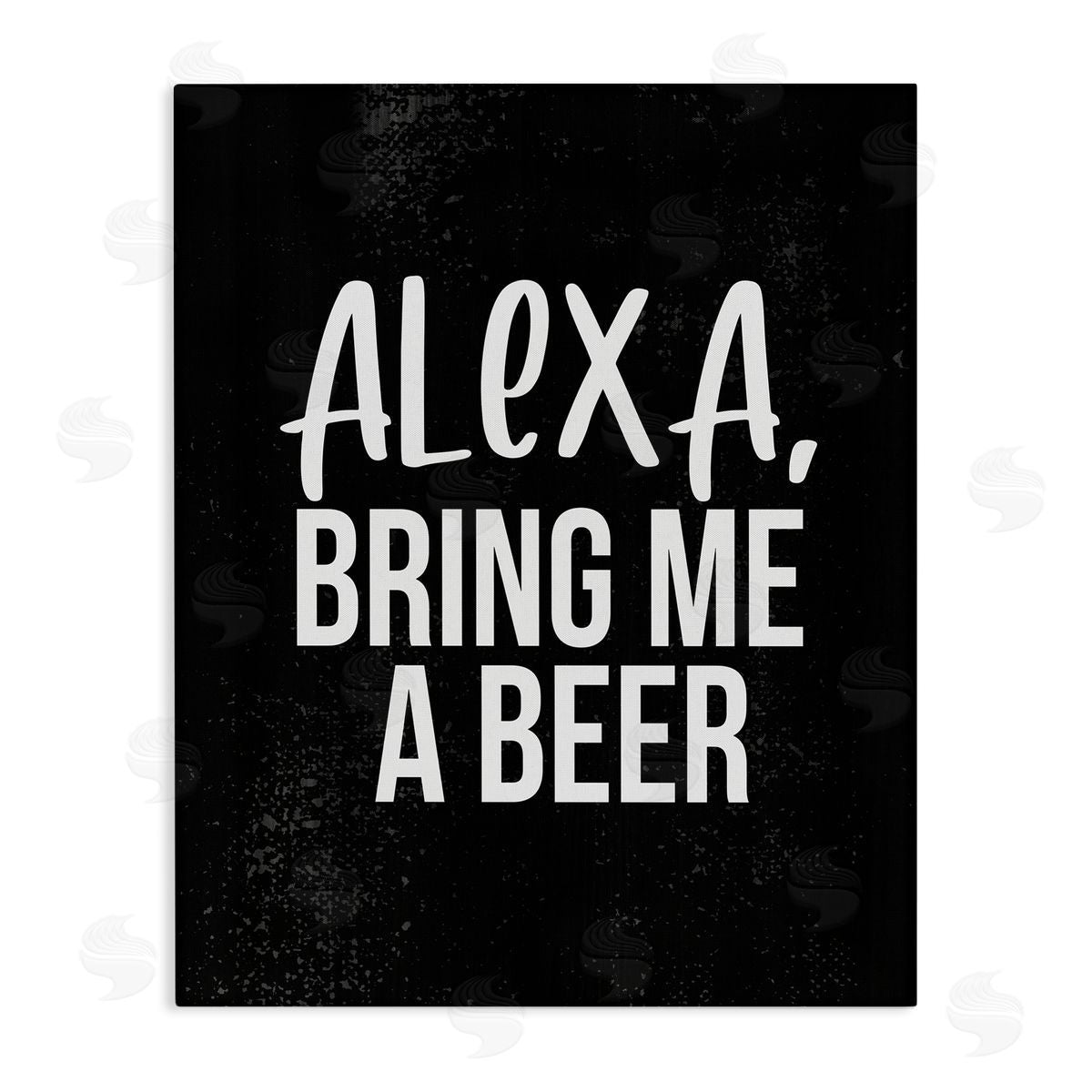 Stupell Studio Alexa Bring Beer Chalk Style Design Canvas Wall Art