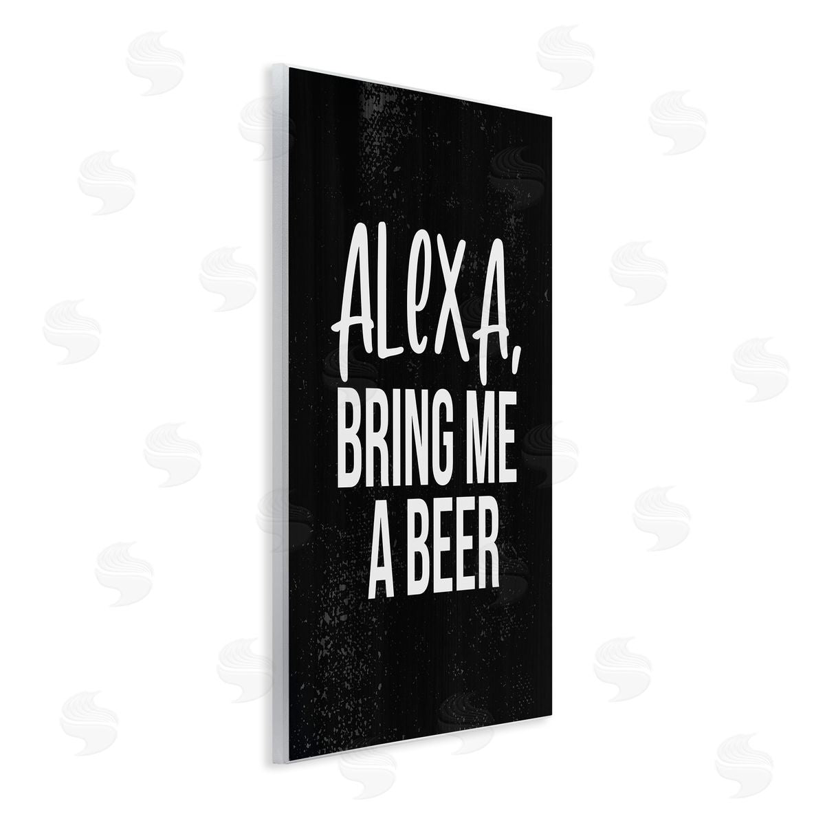 Stupell Studio Alexa Bring Beer Chalk Style Design Wall Plaque Art