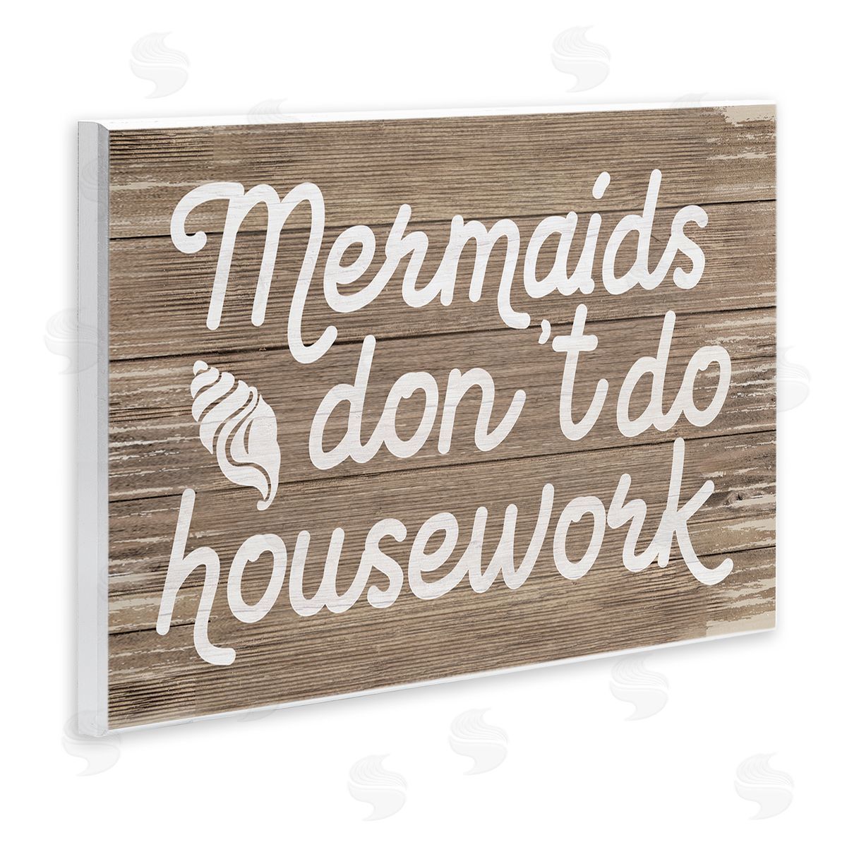 Stupell Studio Nautical Mermaids Don't Do Housework  Wall Plaque Art