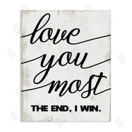 Stupell Studio | Love You Most Rustic Word Design