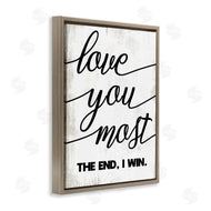 Stupell Studio | Love You Most Rustic Word Design