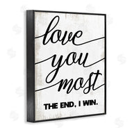 Stupell Studio | Love You Most Rustic Word Design