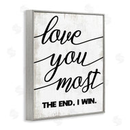 Stupell Studio | Love You Most Rustic Word Design