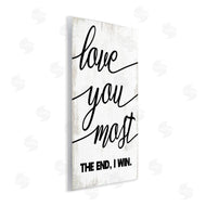 Stupell Studio | Love You Most Rustic Word Design