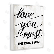 Stupell Studio | Love You Most Rustic Word Design