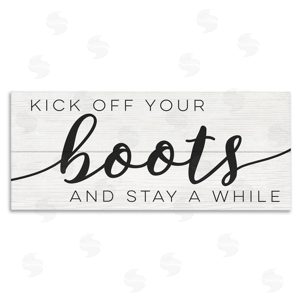 Stupell Studio Rustic Kick Off Your Boots Sign Canvas Wall Art