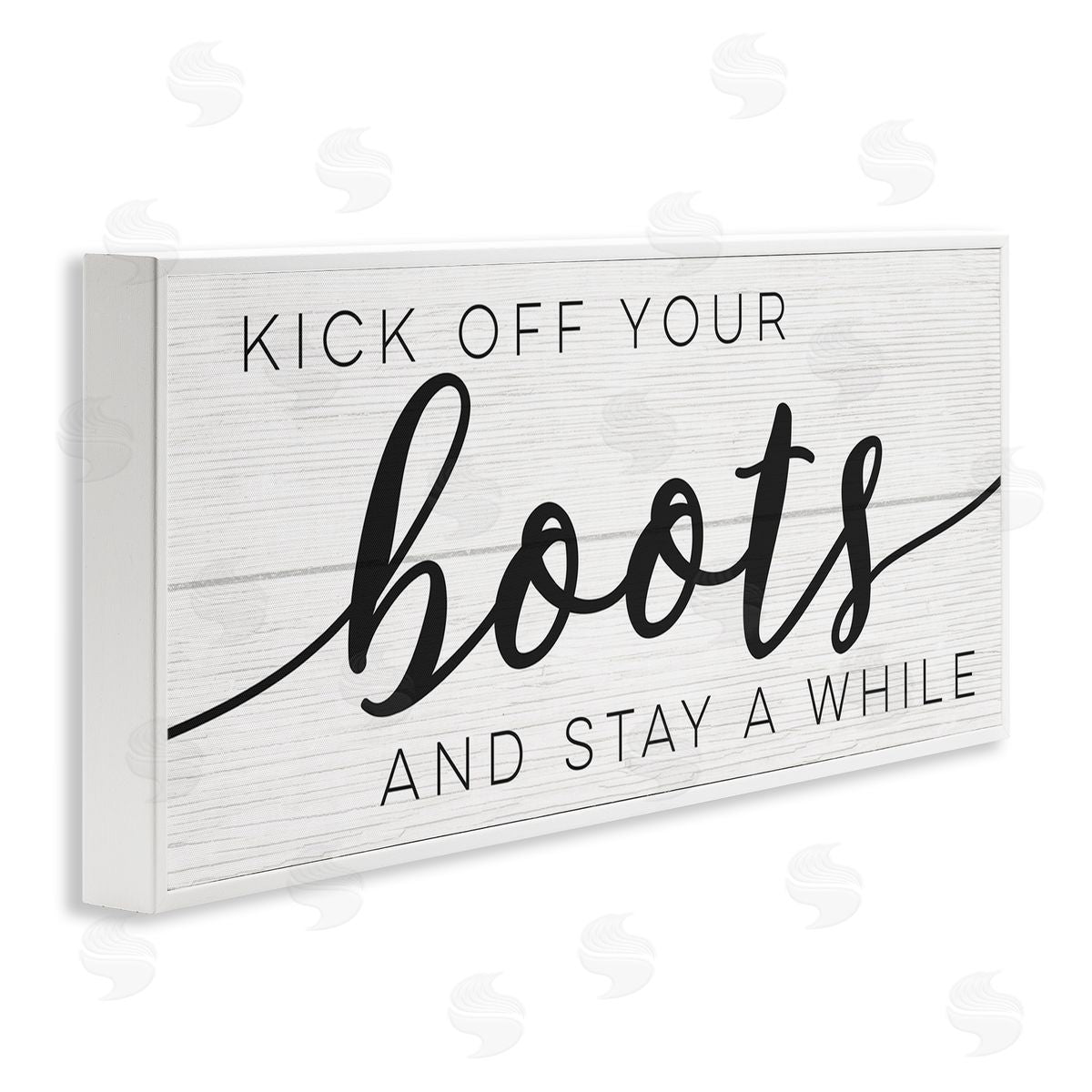 Stupell Studio Rustic Kick Off Your Boots Sign White Framed Giclee Wall Art